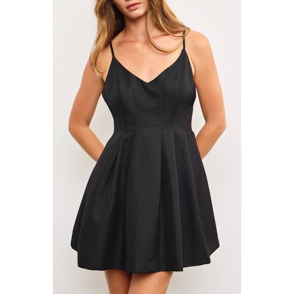 Keepsake Black Mini Dress Fit and Flare Party Cocktail Size Small - Picture 1 of 4